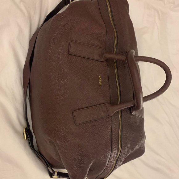Genuine Leather Fossil Weekend Bag - Picture 3 of 6